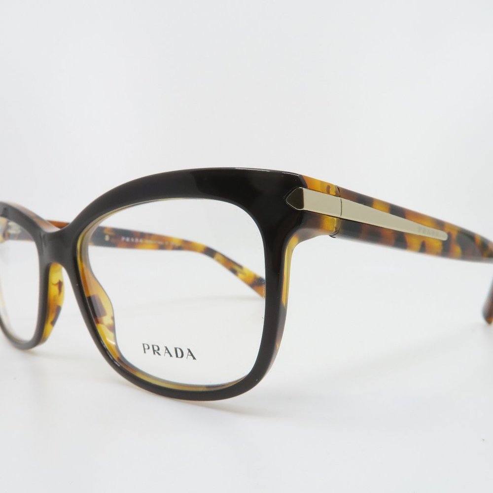 Prada Brown & Havana Rx. Glasses VPR 10R UBS-1O1 - Picture 3 of 7